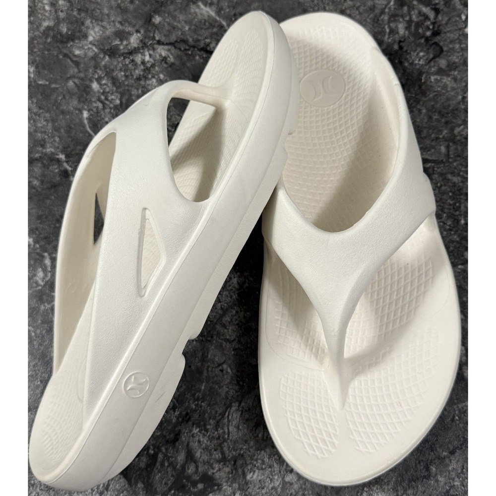 Hurley Men's Injection Step-In Non-Slip Grip Flip Flop Cream Sz 12